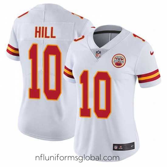 Gorgeous Nike Chiefs #10 Tyreek Hill White Womens Stitched NFL Vapor Untouchable Limited Jersey