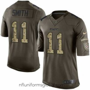 Stunning Nike Chiefs #11 Alex Smith Green Stitched NFL Limited Salute to Service Jersey