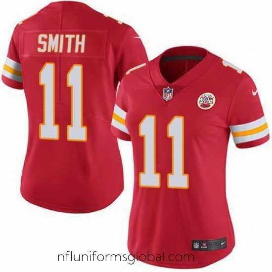 Irresistible Nike Chiefs #11 Alex Smith Red Womens Stitched NFL Limited Rush Jersey