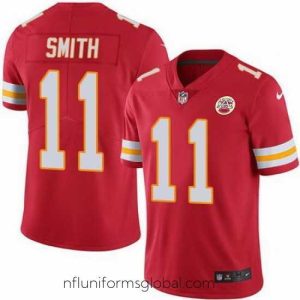 Exquisite Nike Chiefs #11 Alex Smith Red Stitched NFL Limited Rush Jersey