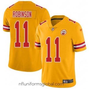 Divine Nike Chiefs 11 Demarcus Robinson Gold Stitched NFL Limited Inverted Legend Jersey