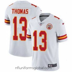 Stunning Nike Chiefs #13 De 27Anthony Thomas White Mens Stitched NFL Vapor Untouchable Limited Jersey