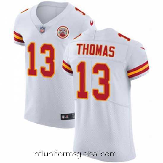 Ravishing Nike Chiefs #13 De Anthony Thomas White Mens Stitched NFL Vapor Untouchable Elite Jersey