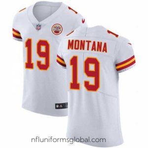 Gorgeous Nike Chiefs #19 Joe Montana White Mens Stitched NFL Vapor Untouchable Elite Jersey