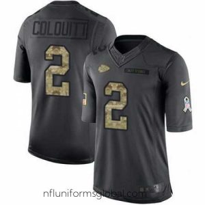 Alluring Nike Chiefs #2 Dustin Colquitt Black Mens Stitched NFL Limited 2016 Salute to Service Jersey
