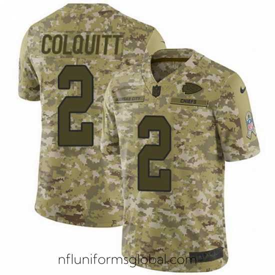 Ravishing Nike Chiefs #2 Dustin Colquitt Camo Mens Stitched NFL Limited 2018 Salute To Service Jersey