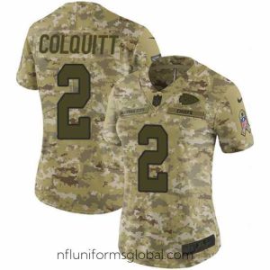 Stunning Nike Chiefs #2 Dustin Colquitt Camo Stitched NFL Limited 2018 Salute to Service Jersey