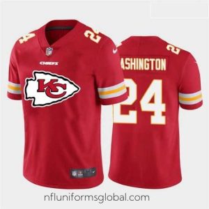 Stunning Nike Chiefs 24 DeAndre Washington Red Team Big Logo Vapor Untouchable Limited Jersey