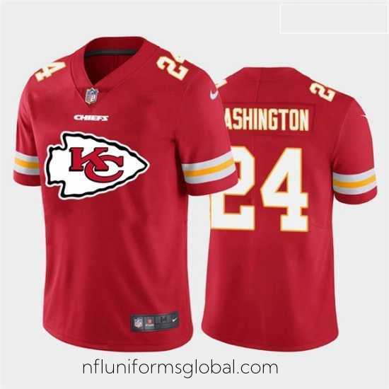 Stunning Nike Chiefs 24 DeAndre Washington Red Team Big Logo Vapor Untouchable Limited Jersey