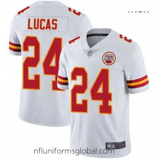 Gorgeous Nike Chiefs 24 Jordan Lucas White Vapor Untouchable Limited Jersey