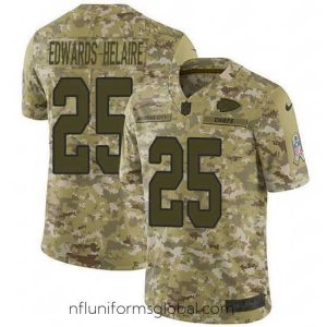 Stunning Nike Chiefs 25 Clyde Edwards Helaire Camo Stitched NFL Limited 2018 Salute To Service Jersey
