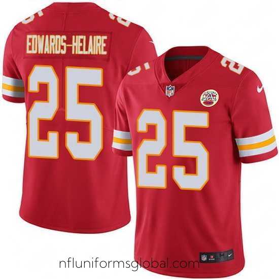 Irresistible Nike Chiefs 25 Clyde Edwards Helaire Red Team Color Stitched NFL Vapor Untouchable Limited Jersey