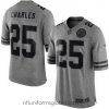 Exquisite Nike Chiefs #25 Jamaal Charles Gray Mens Stitched NFL Limited Gridiron Gray Jersey