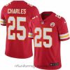 Stunning Nike Chiefs #25 Jamaal Charles Red Stitched NFL Limited Rush Jersey