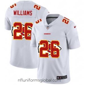 Ravishing Nike Chiefs 26 Damien Williams White Shadow Logo Limited Jersey