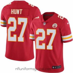 Stunning Nike Chiefs #27 Kareem Hunt Red Team Color Stitched NFL Vapor Untouchable Limited Jersey