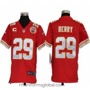 Enchanting Nike Chiefs #29 Eric Berry Red Team Color With C Patch Stitched NFL Elite Jersey