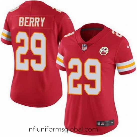 Stunning Nike Chiefs #29 Eric Berry Red Womens Stitched NFL Limited Rush Jersey