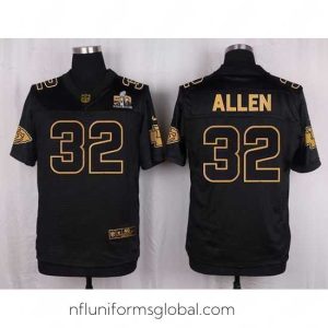 Gorgeous Nike Chiefs #32 Marcus Allen Black Mens Stitched NFL Elite Pro Line Gold Collection Jersey