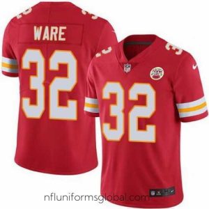 Gorgeous Nike Chiefs #32 Spencer Ware Red Mens Stitched NFL Limited Rush Jersey