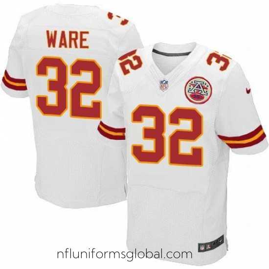 Ravishing Nike Chiefs #32 Spencer Ware White Mens Stitched NFL Elite Jersey