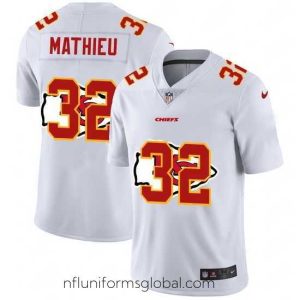 Irresistible Nike Chiefs 32 Tyrann Mathieu White Shadow Logo Limited Jersey
