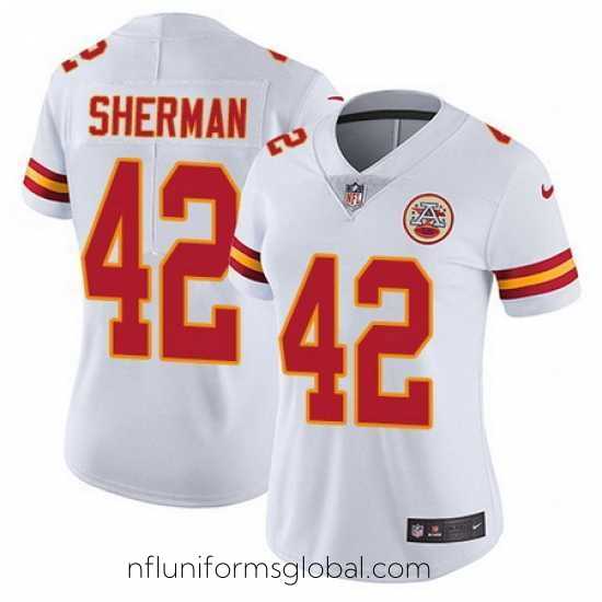 Captivating Nike Chiefs 42 Anthony Sherman White Womens Stitched NFL Vapor Untouchable Limited Jersey