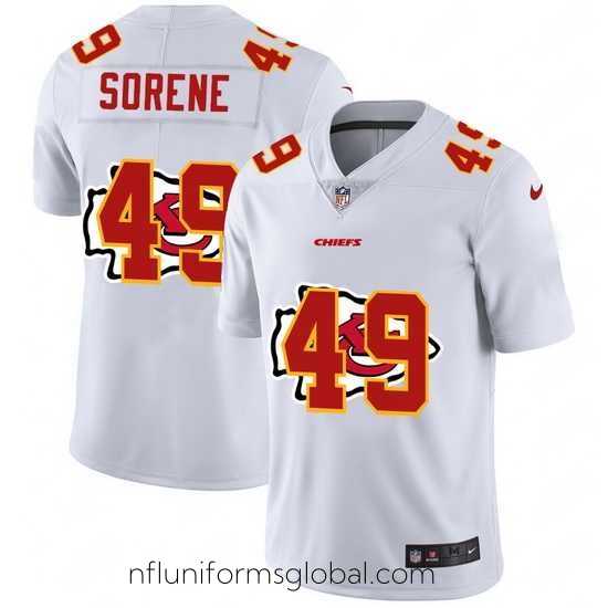 Alluring Nike Chiefs 49 Daniel Sorensen White Shadow Logo Limited Jersey