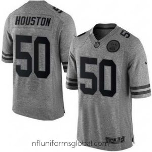 Gorgeous Nike Chiefs #50 Justin Houston Gray Mens Stitched NFL Limited Gridiron Gray Jer
