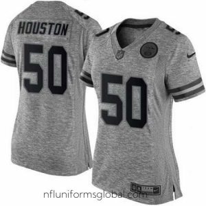 Exquisite Nike Chiefs #50 Justin Houston Gray Womens Stitched NFL Limited Gridiron Gray Jersey