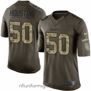 Sumptuous Nike Chiefs #50 Justin Houston Green Stitched NFL Limited Salute to Service Jersey