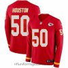 Alluring Nike Chiefs #50 Justin Houston Red Team Color Stitched NFL Limited Therma Long Sleeve Jersey