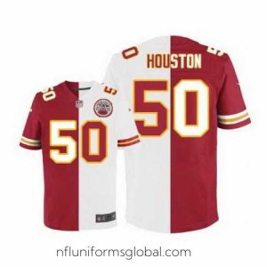 Enchanting Nike Chiefs #50 Justin Houston Red White Mens Stitched NFL Elite Split Jersey