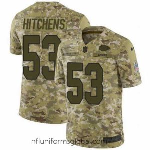 Exquisite Nike Chiefs #53 Anthony Hitchens Camo Mens Stitched NFL Limited 2018 Salute To Service Jersey
