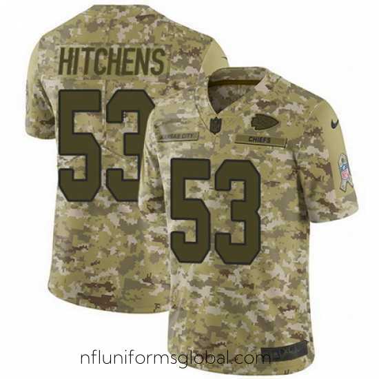 Exquisite Nike Chiefs #53 Anthony Hitchens Camo Mens Stitched NFL Limited 2018 Salute To Service Jersey