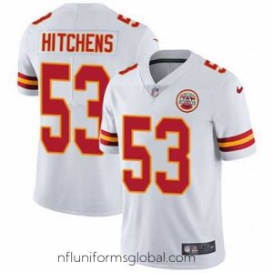 Gorgeous Nike Chiefs #53 Anthony Hitchens White Mens Stitched NFL Vapor Untouchable Limited Jersey