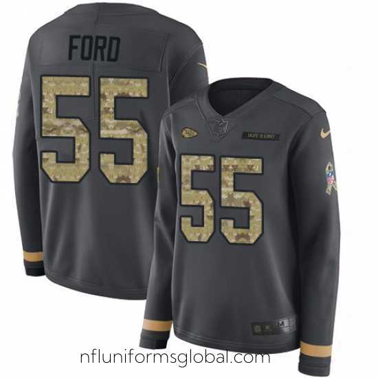 Enchanting Nike Chiefs #55 Dee Ford Anthracite Salute to Service Stitched