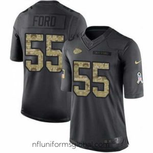 Ravishing Nike Chiefs #55 Dee Ford Black Mens Stitched NFL Limited 2016 Salute to Service Jersey