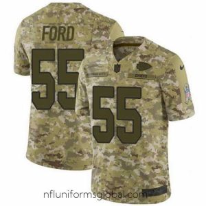 Stunning Nike Chiefs #55 Dee Ford Camo Mens Stitched NFL Limited 2018 Salute To Service Jersey
