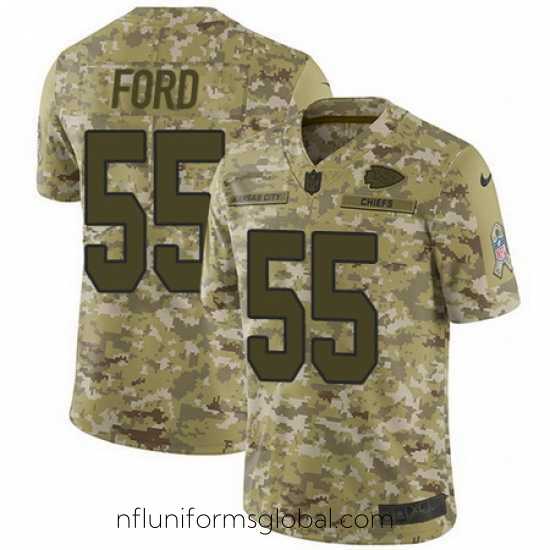 Stunning Nike Chiefs #55 Dee Ford Camo Mens Stitched NFL Limited 2018 Salute To Service Jersey