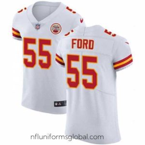 Captivating Nike Chiefs #55 Dee Ford White Mens Stitched NFL Vapor Untouchable Elite Jersey