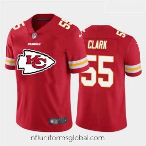 Divine Nike Chiefs 55 Frank Clark Red Team Big Logo Vapor Untouchable Limited Jersey