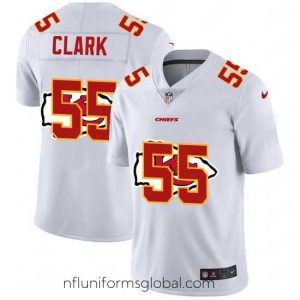 Exquisite Nike Chiefs 55 Frank Clark White Shadow Logo Limited Jersey