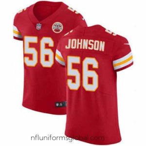 Stunning Nike Chiefs #56 Derrick Johnson Red Team Color Mens Stitched NFL Vapor Untouchable Elite Jersey