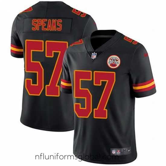 Enchanting Nike Chiefs #57 Breeland Speaks Black Stitched NFL Limited Rush Jersey