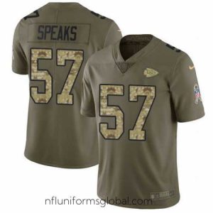 Stunning Nike Chiefs #57 Breeland Speaks Olive Camo Stitched NFL Limited 2017 Salute to Service Jersey