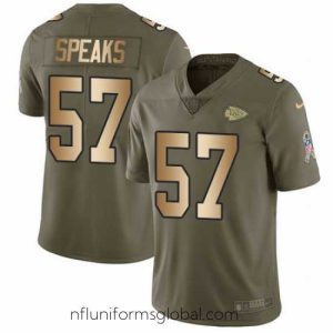 Ravishing Nike Chiefs #57 Breeland Speaks Olive Gold Stitched NFL Limited 2017 Salute to Service Jersey