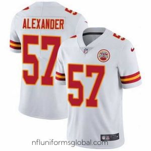 Ravishing Nike Chiefs #57 D J  Alexander White Mens Stitched NFL Vapor Untouchable Limited Jersey