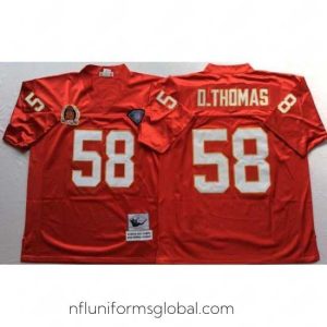 Enchanting Nike Chiefs #58 Derrick Thomas Red Team Color Mens Stitched Throwback Jersey