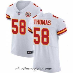 Enchanting Nike Chiefs #58 Derrick Thomas White Mens Stitched NFL Vapor Untouchable Elite Jersey